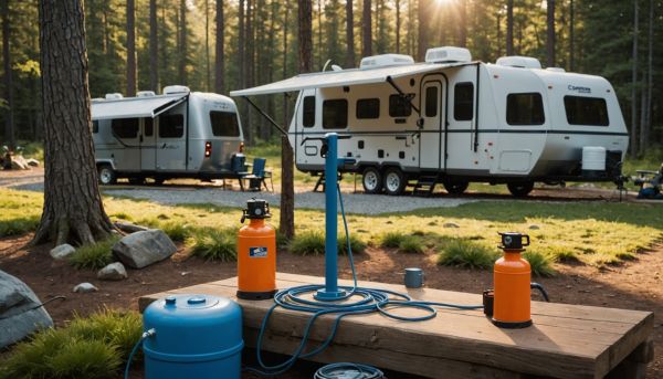 Gérer l'eau et l'électricité sur son emplacement de tente